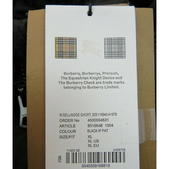 NWT BURBERRY SELLINDGE BLACK TB MONOGRAM LOGO HOODED DOWN PUFFER JACKET XL - Picture 13 of 13